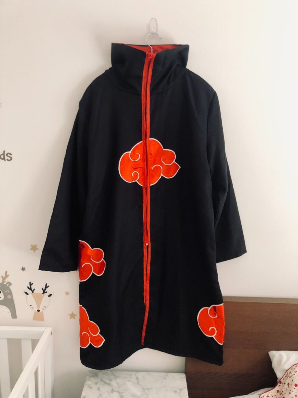 Naruto Akatsuki Cosplay Costume Cloak Robe Trench for Adult / Teen L/XL Obito - Picture 3 of 11
